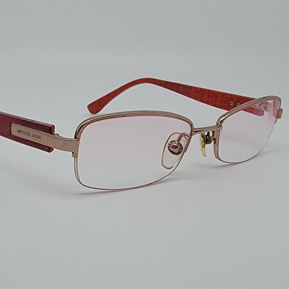 *SOLD* Michael Kors MK361 780 Gold Crystal Red Semi Rimless Eyeglasses Frame - Picture 7 of 14